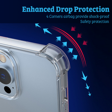 iPhone 15 Hybrid Acrylic + TPU Clear Shockproof Case Cover - Total Drop-Proof Protection Made From Non-Toxic Polymers